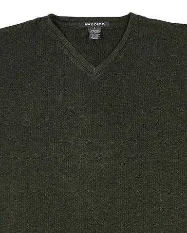 Intimo Men's Ribbed V-Neck Short Sleeve Shirt Top