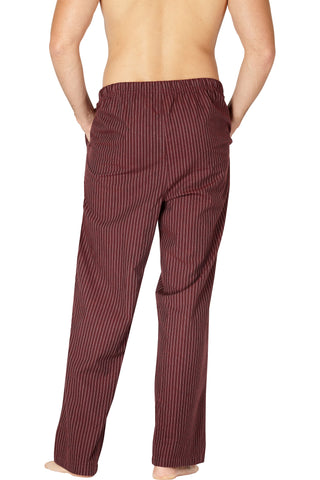 INTIMO Plaid Pant, Bugundy Striped, X-Large