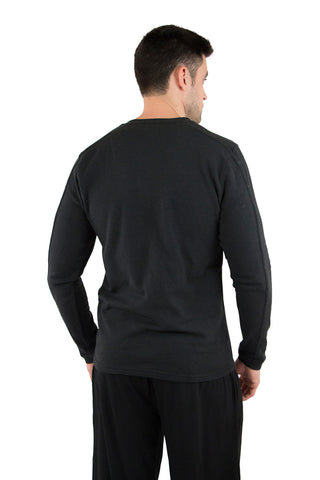 INTIMO Luxury Fleece Henley Black