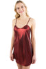 INTIMO Womens Liquid Metallic Chemise, Red Lame, Medium