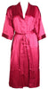 Intimo Women's Silk Robe Tie Front Knee Length 3/4 Length Sleeve Sleepwear Loungewear