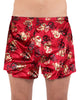 Metallic Dragon Boxer Short, RED, Large