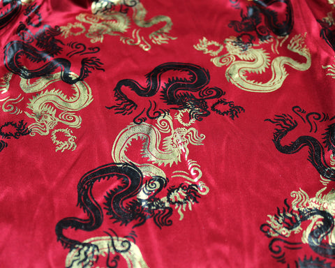 Metallic Dragon Boxer Short, RED, Large