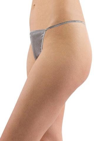 Intimo Womens Liquid Metallic Thong Panty