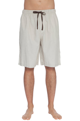 INTIMO Mens Soft Rayon Jam Sleep Shorts (Khaki, Medium)