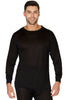 INTIMO Men's Classic Silk Long-Sleeve Pajama T-Shirt Loungewear (Black, XX-Large)