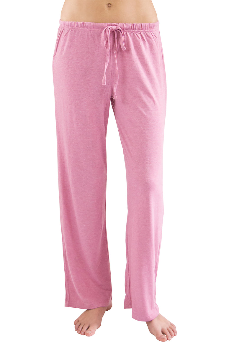 INTIMO Women's Solid Soft Knit Casual Pajama Pant Loungewear Sleepwear