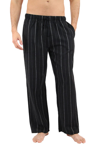 INTIMO Soft Rayon Flannel Pajama Sleep Pants Black