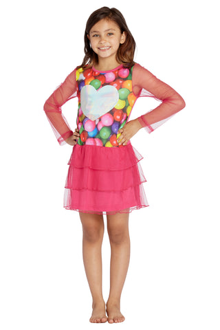 Chloe & Olivia CANDY EMOJI JUSTICE HEART Girls Fashion Pajama Sleepshirt Nightgown
