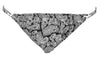 INTIMO Womens Classic Silk String Bikini (Black/Grey Paisley, Small)