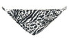 INTIMO Womens Classic Silk String Bikini ( White/Black Animal, Large)