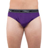 INTIMO Mens Comfy Exposed Waistband Silk Low Rise Brief, Plum, Small