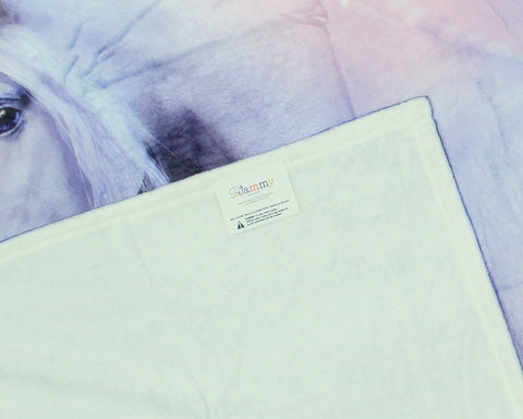 Mystical Unicorn and Fairies Fantasy Blanket Super Soft Silk Touch Plush Fleece Throw 50" X 60"
