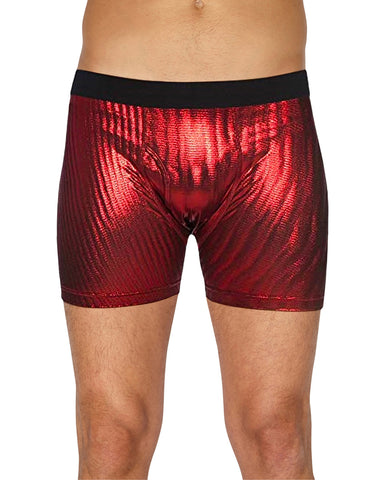 Intimo Mens Shimmer Red Boxer Briefs