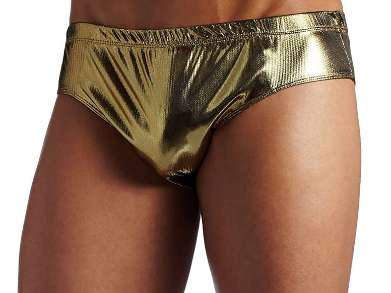 Intimo Men's Liquid Metallic Bikini Brief Underwear